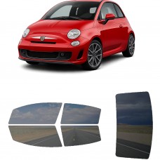 לרכב Fiat 500Abarth 2013 ציפוי חלונות שחורים רב פעמי סיליקון לחלונות קדמיים, אחוריים ולחלון האחורי