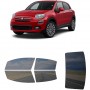 לרכב Fiat 500x 2018 ציפוי חלונות שחורים רב פעמי סיליקון לחלונות קדמיים, אחוריים ולחלון האחורי