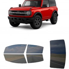 לרכב Ford Bronco 2Door 2021 ציפוי חלונות שחורים רב פעמי סיליקון לחלונות קדמיים, אחוריים ולחלון האחורי