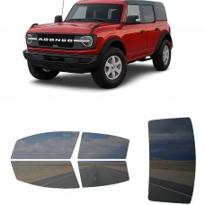 לרכב Ford Bronco 4Door 2021 ציפוי חלונות שחורים רב פעמי סיליקון לחלונות קדמיים, אחוריים ולחלון האחורי