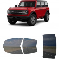 לרכב Ford BRONCO four-door 2021 ציפוי חלונות שחורים רב פעמי סיליקון לחלונות קדמיים, אחוריים ולחלון האחורי