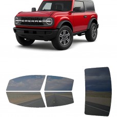 לרכב Ford BRONCO two doors 2021 ציפוי חלונות שחורים רב פעמי סיליקון לחלונות קדמיים, אחוריים ולחלון האחורי