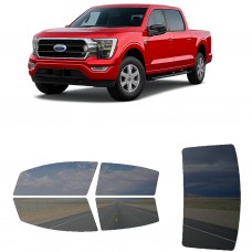 לרכב Ford F150 Crew PU 2021 ציפוי חלונות שחורים רב פעמי סיליקון לחלונות קדמיים, אחוריים ולחלון האחורי