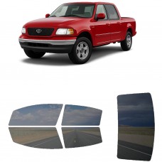 לרכב Ford F151 Super Crew PU 2001 ציפוי חלונות שחורים רב פעמי סיליקון לחלונות קדמיים, אחוריים ולחלון האחורי