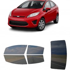 לרכב Ford Fiesta 4D HB 2011 ציפוי חלונות שחורים רב פעמי סיליקון לחלונות קדמיים, אחוריים ולחלון האחורי