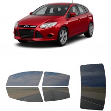 לרכב Ford Focus 4D HB 2012 ציפוי חלונות שחורים רב פעמי סיליקון לחלונות קדמיים, אחוריים ולחלון האחורי