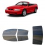 לרכב Ford Mustang 2D Conv 1994 ציפוי חלונות שחורים רב פעמי סיליקון לחלונות קדמיים, אחוריים ולחלון האחורי