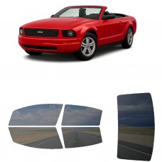 לרכב Ford Mustang 2D Conv 2005 ציפוי חלונות שחורים רב פעמי סיליקון לחלונות קדמיים, אחוריים ולחלון האחורי