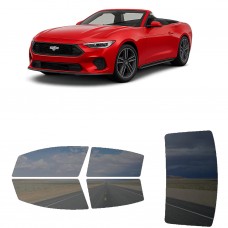 לרכב Ford Mustang 2D Conv 2024 ציפוי חלונות שחורים רב פעמי סיליקון לחלונות קדמיים, אחוריים ולחלון האחורי