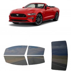 לרכב Ford Mustang GT Convertible 2021 ציפוי חלונות שחורים רב פעמי סיליקון לחלונות קדמיים, אחוריים ולחלון האחורי