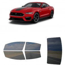 לרכב Ford Mustang Mach 1 Fastback 2022 ציפוי חלונות שחורים רב פעמי סיליקון לחלונות קדמיים, אחוריים ולחלון האחורי