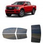 לרכב Ford Ranger Crew PU 2024 ציפוי חלונות שחורים רב פעמי סיליקון לחלונות קדמיים, אחוריים ולחלון האחורי