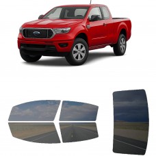 לרכב Ford Ranger Extd PU 2019 ציפוי חלונות שחורים רב פעמי סיליקון לחלונות קדמיים, אחוריים ולחלון האחורי