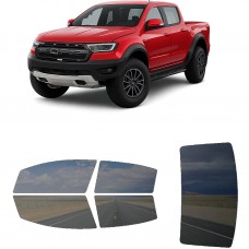 לרכב Ford Ranger Raptor Double Cab 2021 ציפוי חלונות שחורים רב פעמי סיליקון לחלונות קדמיים, אחוריים ולחלון האחורי