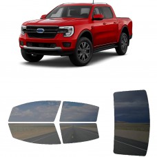 לרכב Ford Ranger Wildtrak Double Cab 2022 ציפוי חלונות שחורים רב פעמי סיליקון לחלונות קדמיים, אחוריים ולחלון האחורי