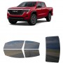 לרכב GMC Canyon Crew PU 2023 ציפוי חלונות שחורים רב פעמי סיליקון לחלונות קדמיים, אחוריים ולחלון האחורי