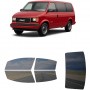לרכב GMC Safari MVLWB 1990 ציפוי חלונות שחורים רב פעמי סיליקון לחלונות קדמיים, אחוריים ולחלון האחורי