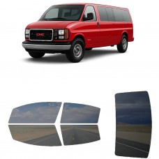 לרכב GMC Savana Extd Van 1996 ציפוי חלונות שחורים רב פעמי סיליקון לחלונות קדמיים, אחוריים ולחלון האחורי