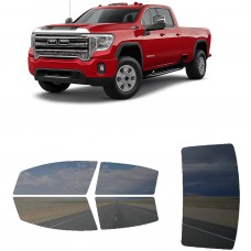 לרכב GMC Sierra 3500HD 2020 ציפוי חלונות שחורים רב פעמי סיליקון לחלונות קדמיים, אחוריים ולחלון האחורי