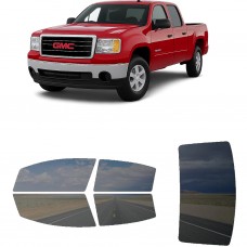 לרכב GMC Sierra Crew PU 2007 ציפוי חלונות שחורים רב פעמי סיליקון לחלונות קדמיים, אחוריים ולחלון האחורי