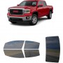 לרכב GMC Sierra Crew PU 2014 ציפוי חלונות שחורים רב פעמי סיליקון לחלונות קדמיים, אחוריים ולחלון האחורי