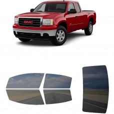 לרכב GMC Sierra Extd PU 2007 ציפוי חלונות שחורים רב פעמי סיליקון לחלונות קדמיים, אחוריים ולחלון האחורי