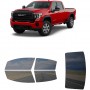 לרכב GMC Sierra HD 25003500 Crew PU 2020 ציפוי חלונות שחורים רב פעמי סיליקון לחלונות קדמיים, אחוריים ולחלון האחורי