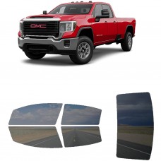 לרכב GMC Sierra PRO 3500HD 2022 ציפוי חלונות שחורים רב פעמי סיליקון לחלונות קדמיים, אחוריים ולחלון האחורי