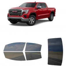 לרכב GMC Sierra1500 Crew PU 2019 ציפוי חלונות שחורים רב פעמי סיליקון לחלונות קדמיים, אחוריים ולחלון האחורי
