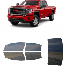 לרכב GMC SierraHD 2022 ציפוי חלונות שחורים רב פעמי סיליקון לחלונות קדמיים, אחוריים ולחלון האחורי