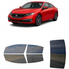 לרכב Honda Civic Coupe 2019 ציפוי חלונות שחורים רב פעמי סיליקון לחלונות קדמיים, אחוריים ולחלון האחורי