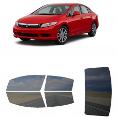לרכב Honda Civic Hybrid 2012 ציפוי חלונות שחורים רב פעמי סיליקון לחלונות קדמיים, אחוריים ולחלון האחורי