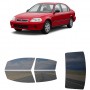 לרכב Honda Civic Sedan 1996 ציפוי חלונות שחורים רב פעמי סיליקון לחלונות קדמיים, אחוריים ולחלון האחורי