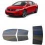 לרכב Honda Civic Si 2D Cpe 2006 ציפוי חלונות שחורים רב פעמי סיליקון לחלונות קדמיים, אחוריים ולחלון האחורי