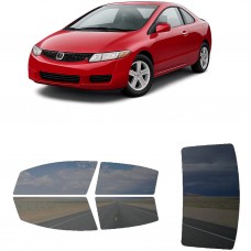 לרכב Honda Civic Two-door 2006 ציפוי חלונות שחורים רב פעמי סיליקון לחלונות קדמיים, אחוריים ולחלון האחורי