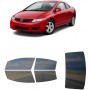 לרכב Honda Civic Two-door 2006 ציפוי חלונות שחורים רב פעמי סיליקון לחלונות קדמיים, אחוריים ולחלון האחורי