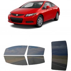 לרכב Honda Civic Two-door 2012 ציפוי חלונות שחורים רב פעמי סיליקון לחלונות קדמיים, אחוריים ולחלון האחורי