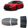 לרכב Honda Civic Type R 2023 ציפוי חלונות שחורים רב פעמי סיליקון לחלונות קדמיים, אחוריים ולחלון האחורי
