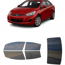 לרכב Hyundai Accent (Canada) 2016 ציפוי חלונות שחורים רב פעמי סיליקון לחלונות קדמיים, אחוריים ולחלון האחורי