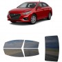 לרכב Hyundai Accent (Canada) 2018 ציפוי חלונות שחורים רב פעמי סיליקון לחלונות קדמיים, אחוריים ולחלון האחורי