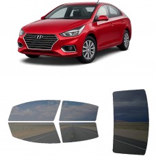 לרכב Hyundai Accent (Canada) 2019 ציפוי חלונות שחורים רב פעמי סיליקון לחלונות קדמיים, אחוריים ולחלון האחורי