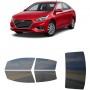 לרכב Hyundai Accent (Canada) 2019 ציפוי חלונות שחורים רב פעמי סיליקון לחלונות קדמיים, אחוריים ולחלון האחורי