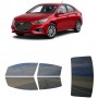 לרכב Hyundai Accent(US) 2018 ציפוי חלונות שחורים רב פעמי סיליקון לחלונות קדמיים, אחוריים ולחלון האחורי
