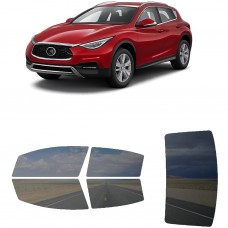לרכב INFINITI QX30 2019 ציפוי חלונות שחורים רב פעמי סיליקון לחלונות קדמיים, אחוריים ולחלון האחורי
