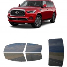לרכב Infiniti QX80 2019 ציפוי חלונות שחורים רב פעמי סיליקון לחלונות קדמיים, אחוריים ולחלון האחורי