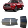 לרכב Infiniti QX80 2019 ציפוי חלונות שחורים רב פעמי סיליקון לחלונות קדמיים, אחוריים ולחלון האחורי