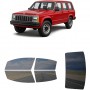 לרכב Jeep Cherokee Four-door 1984 ציפוי חלונות שחורים רב פעמי סיליקון לחלונות קדמיים, אחוריים ולחלון האחורי
