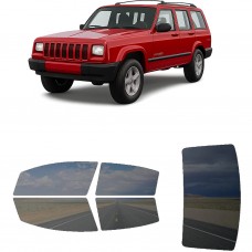 לרכב Jeep Cherokee Four-door 1997 ציפוי חלונות שחורים רב פעמי סיליקון לחלונות קדמיים, אחוריים ולחלון האחורי