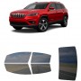 לרכב Jeep Cherokee Four-door 2019 ציפוי חלונות שחורים רב פעמי סיליקון לחלונות קדמיים, אחוריים ולחלון האחורי