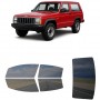 לרכב Jeep Cherokee Two-door 1984 ציפוי חלונות שחורים רב פעמי סיליקון לחלונות קדמיים, אחוריים ולחלון האחורי